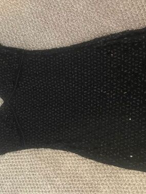 Windsor Black Textured Sequin mini dress